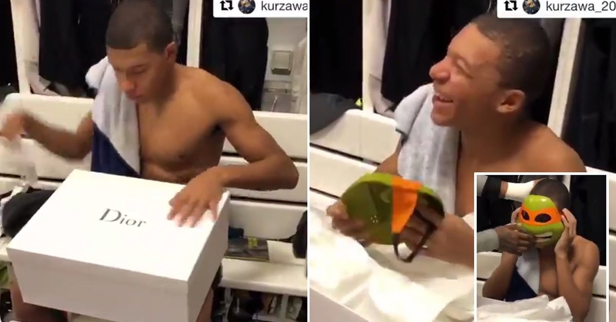 Mbappe Joins 'Sibling' Ninja Turtles for a Photo Shoot