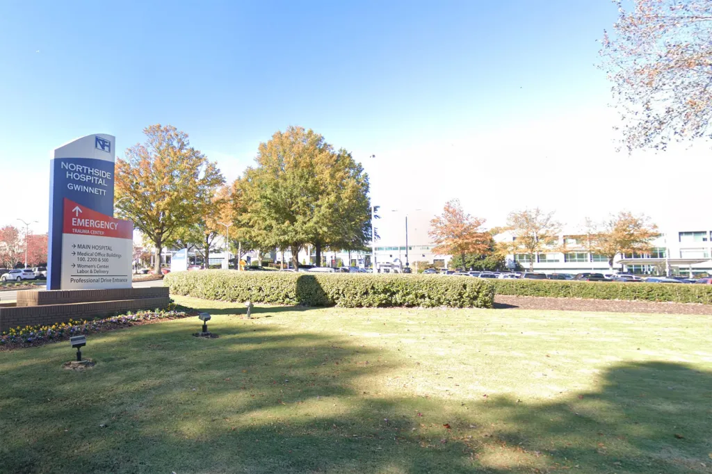 Northside Hospital Gwinnett, where Deja Coleman, 29, allegedly left her baby locked in a car while she went to work.