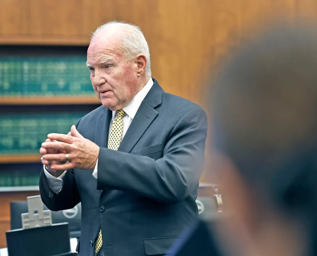 attorney Kevin Reddington gives opening arguments
