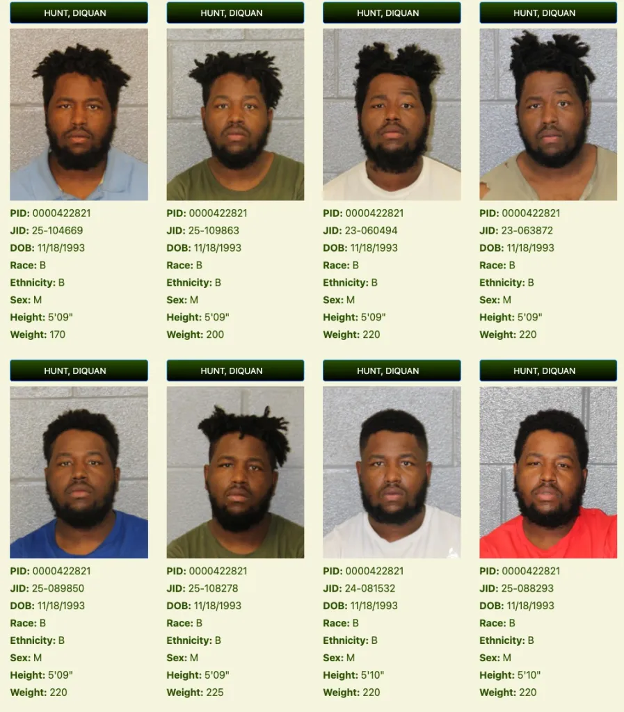 Hunt, a well-known vagrant in the city, has been arrested at least nine times over the last 34 months in Mecklenburg County, according to jail records viewed by The Post.