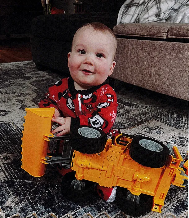 An image of Callan Clancy, who was 8 months old at the time.