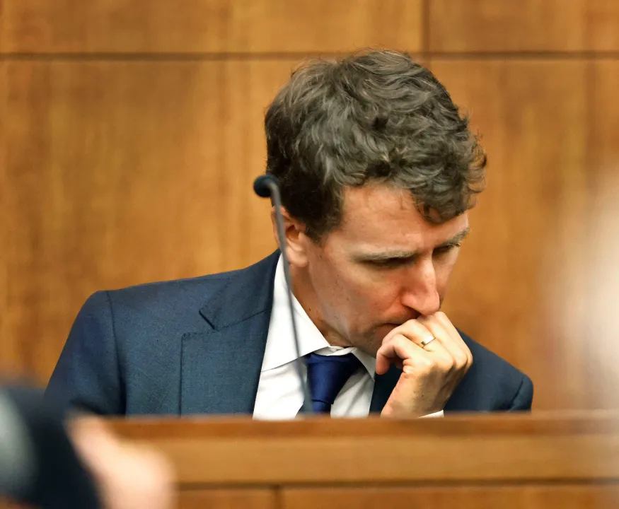 A distraught man on the witness stand