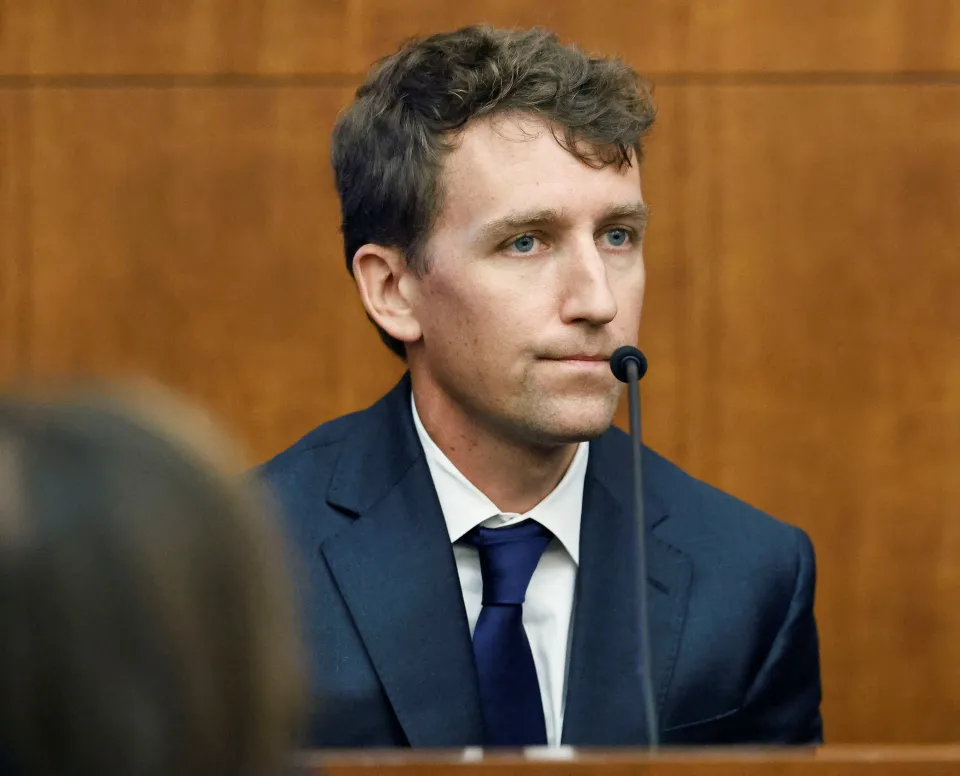 Patrick Clancy testifying in court.