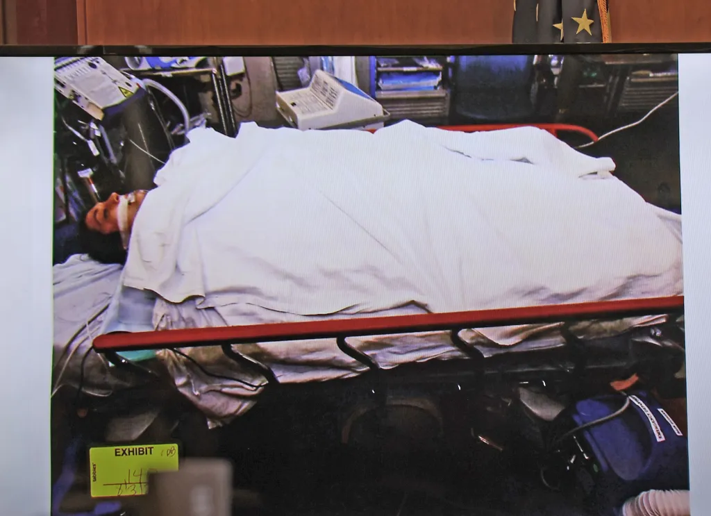 A photo entered into evidence shows Lindsay Clancy in the South Shore Hospital ER