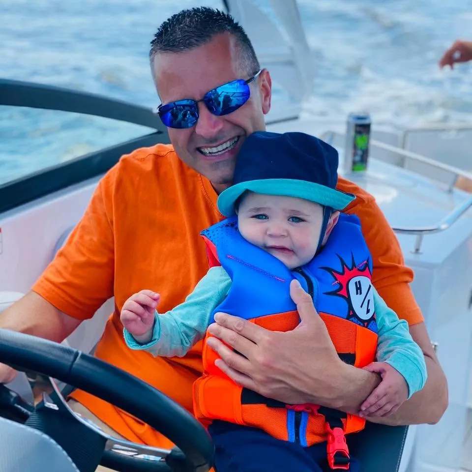 Sigmund Golabek beams with his son Siggy years before Sunday's fatal crash.