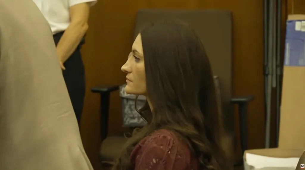 Lindsay Clancy is pictured in court during her murder trial.