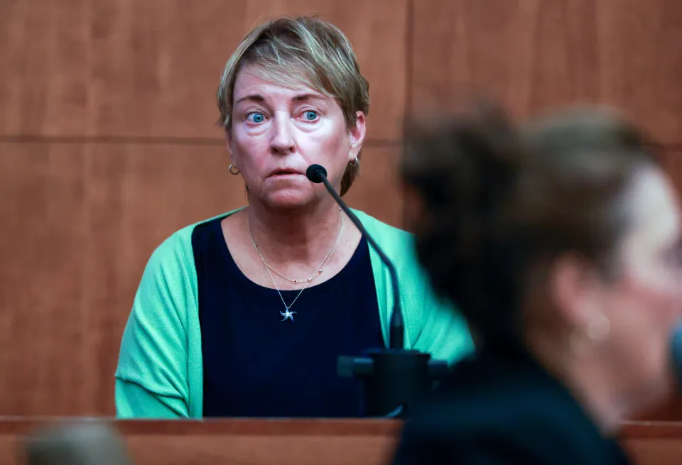Susan Clancy testifies during Lindsay Clancy's murder trial.