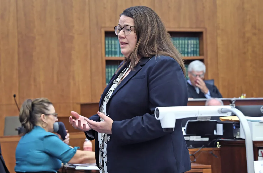 Assistant DA Jennifer Sprague making her closing argument in the Lindsay Clancy murder trial.