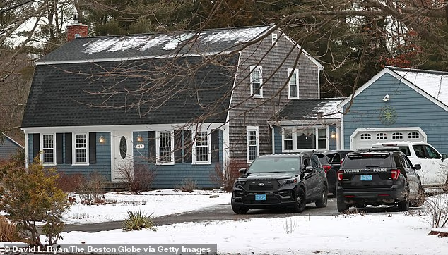 The Clancy family home seen one day after Lindsay killed the three children and tried to kill herself