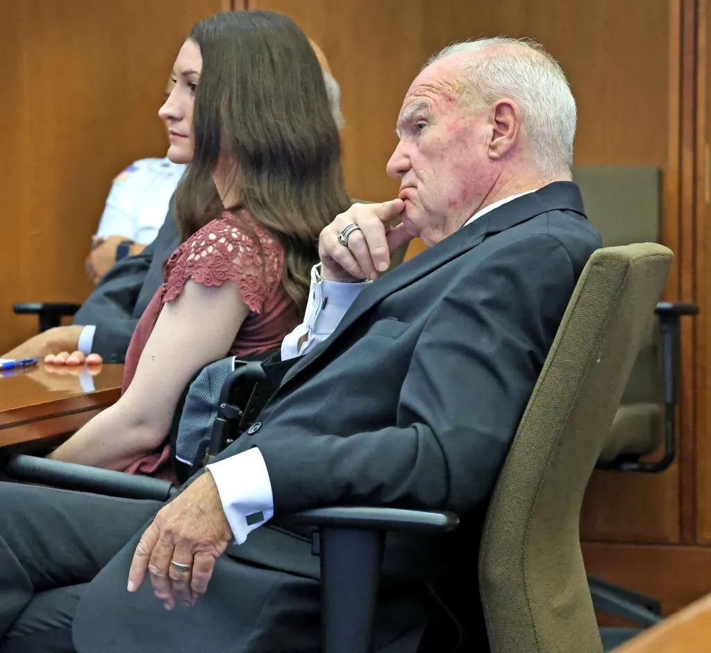 Attorney Kevin Reddington listens during a court appearance in Plymouth, Massachusetts.