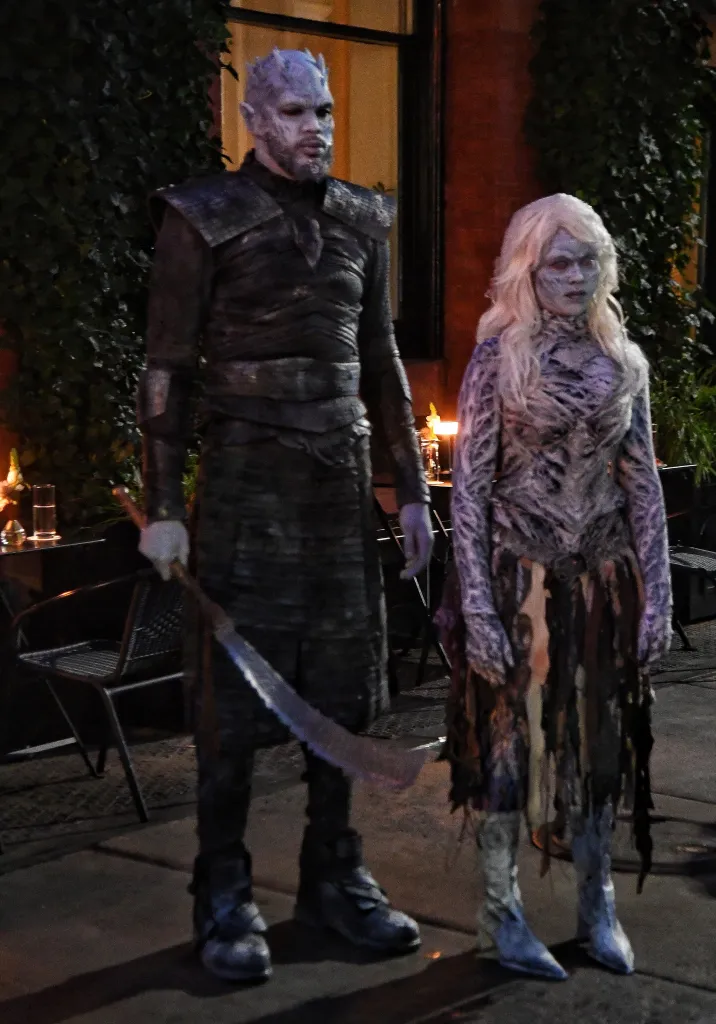 Jordyn Woods and Karl-Anthony Towns dressed as Game of Thrones characters for Halloween in New York.