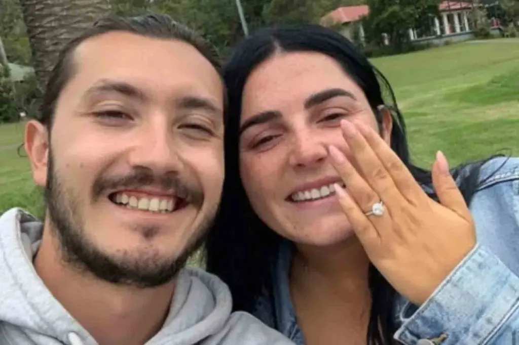 Tayla Brailey with her husband.