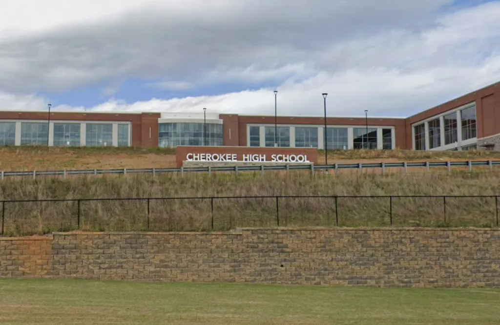 Cherokee High School building in Canton, Georgia.